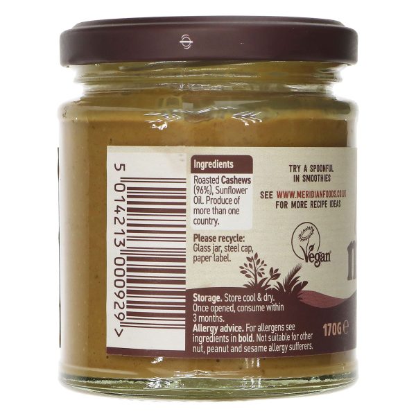 Meridian | Cashew Butter Smooth | 170G For Discount