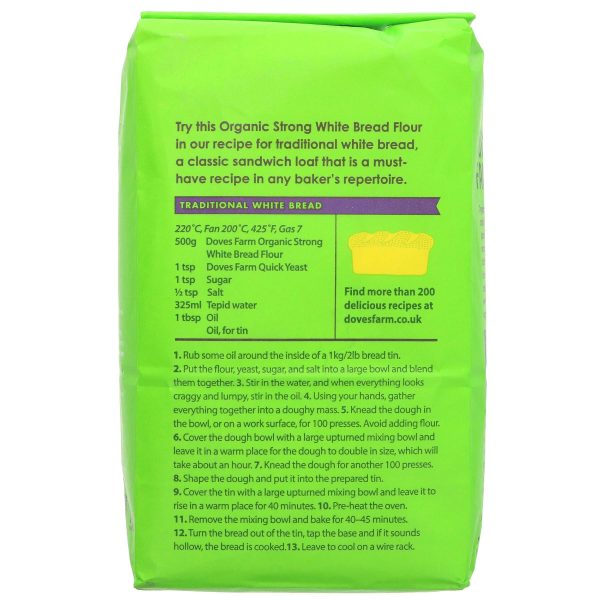 Doves Farm | Strong White Bread Flour - Green Bag Green Logo | 1.5kg Online now