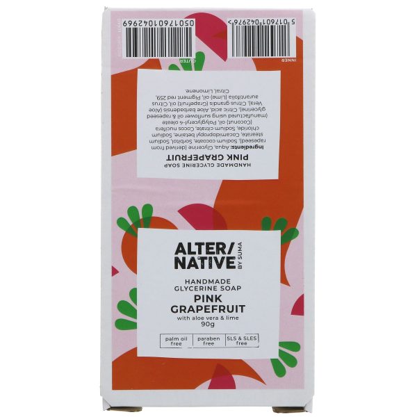 Alter Native | Glycerine Soap - Pink Grapefruit - Uplifting-with aloe & lime | 90g Online Hot Sale