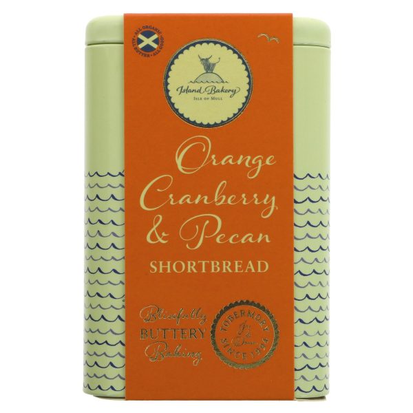 Island Bakery | Orange Cranbry Pecan Shortb Tn - Organic Shortbread Tin | 215g Supply