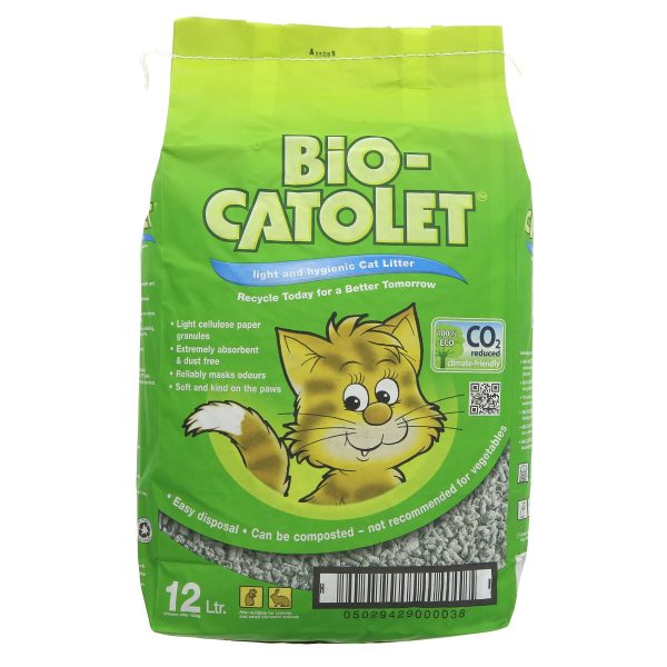 Bio-catolet | Cat Litter - 100% Recycled Waste Paper | 12l Discount