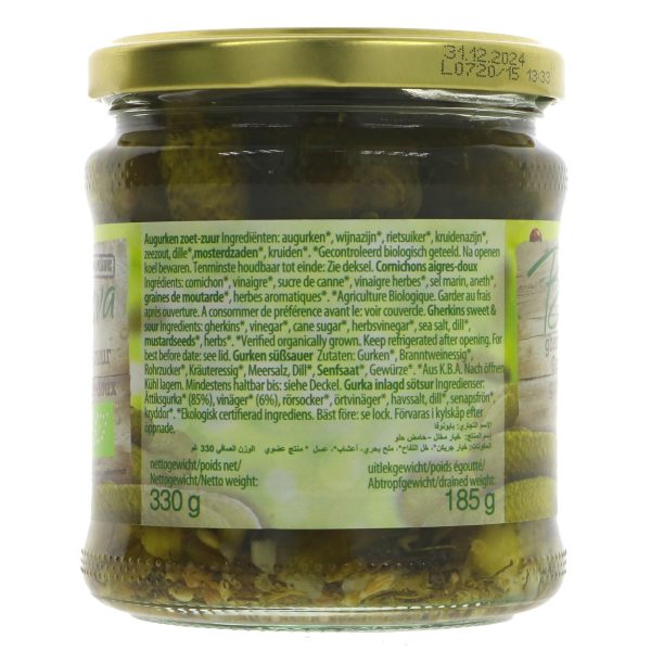 Bionova | Gherkins - Sweet & Sour | 330G For Sale