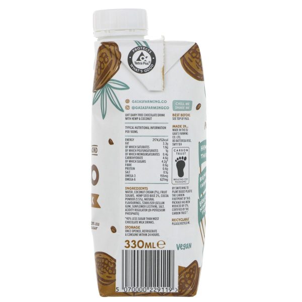 Gaia s Farming Co | Hemp & Coco Chocolate M*lk | 330ml Fashion