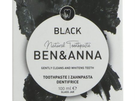 Ben & Anna | Toothpaste - Charcoal - Palm oil free In a glass jar | 100ml For Discount