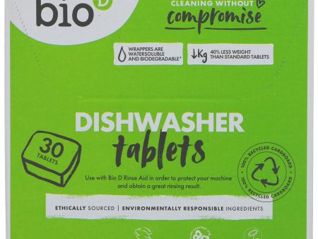 Bio D | Dishwasher Tablets - 40% Less weight than std tabs | 30 tablets For Discount