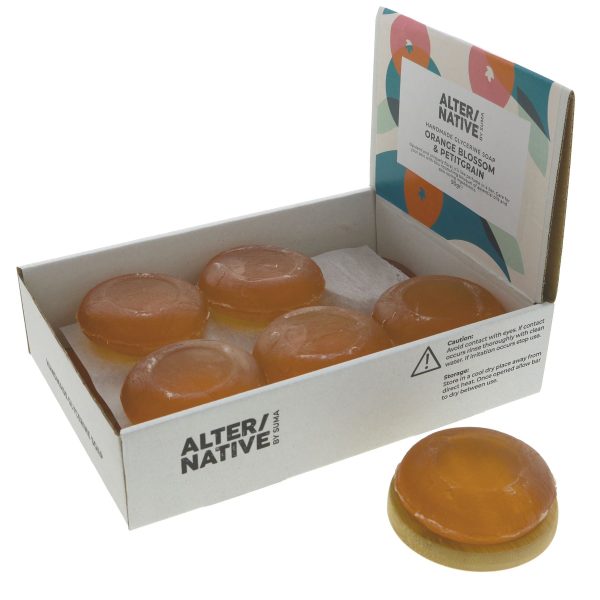 Alter Native | Glycerine Soap - Orange Bloss - With petitgrain   round bar | 90g For Sale