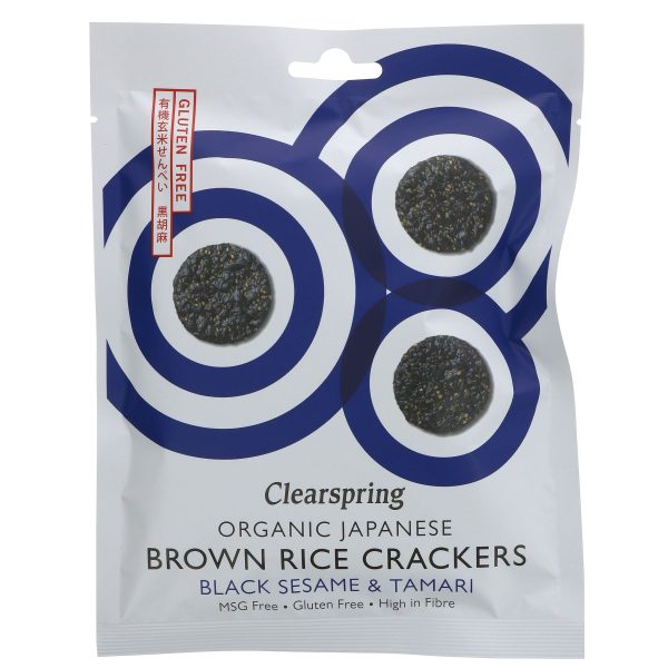 Clearspring | Brown Rice Crackers-blk Sesame | 40G Online