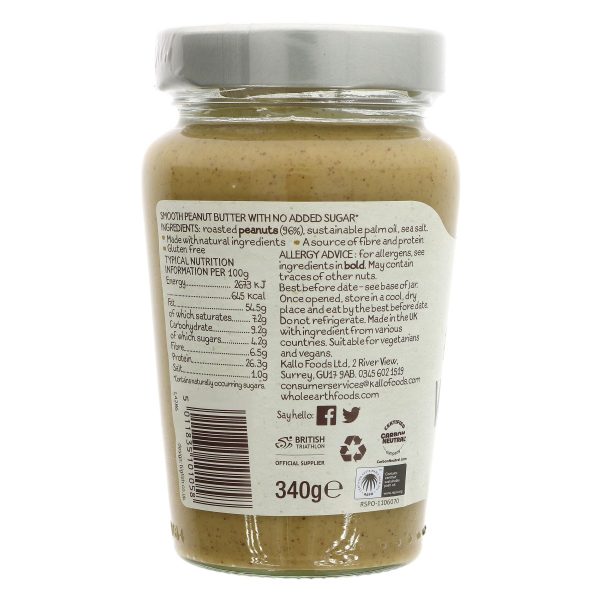 Whole Earth | Peanut Butter -smooth Original | 340G For Discount