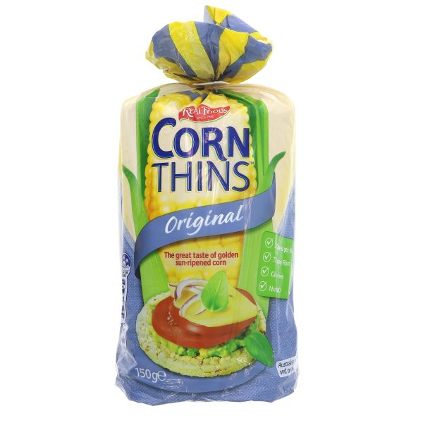 Real Foods | Corn Thins - Original | 150G Online now