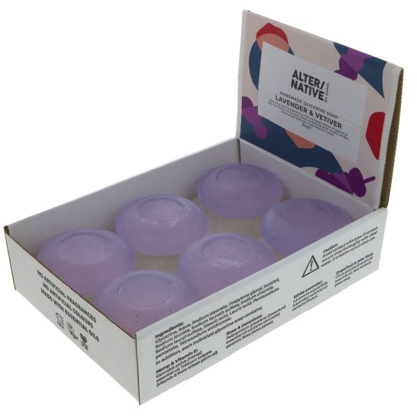 Alter Native | Glycerine Soap - Lavender & Vetiver - Round soap bar | 90g Online Hot Sale