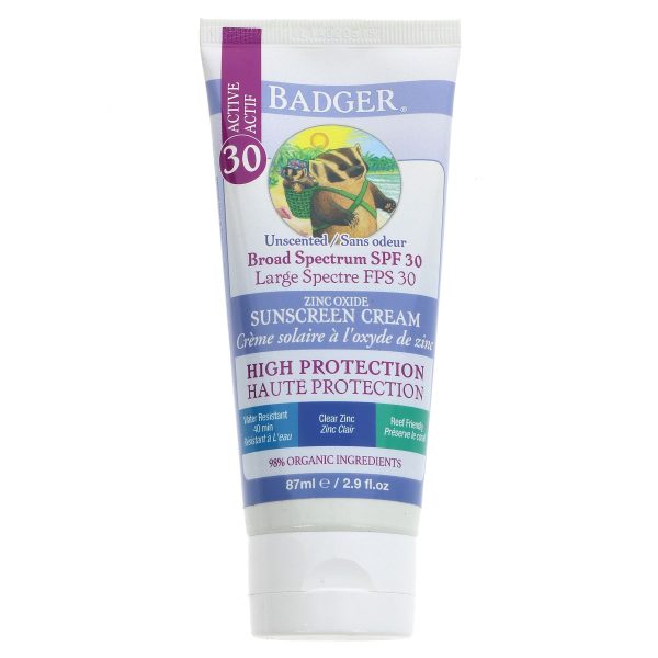 Badger Balm | Sunscreen Clear Zinc SPF30 - Unscented | 87ml Online