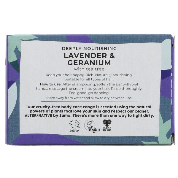 Alter Native | Hair Conditioner Bar -Lavender - With geranium & tea tree | 90g Sale